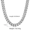 Chains 11mm Cuban Curb Link Chain 316L Stainless Steel Necklace For Men Boys Gold Silver Color 24 30 Inch Jewlery Gifts LHN119307R