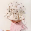 Berets 1PC Kawaii Hat Baby Cute Sun Hats For Girl Soft Cotton Cap Ins Wind Point Adjustable Toddler Bucket Kids Accessories