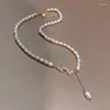 Choker Korean Fashion Jewelry Necklace Wild Clavicle Chain Butterfly Zircon Simulation Pearl Statement Women Wholesale