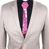 Cravates de cou acrylique miroir hommes cravate brillante bijoux de mode rose maigre diamant plaid géométrique mince bling bling1287c