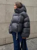 Womens Down Parkas taruxy tjock långärmad topp kvinnor höst vinter varma kappa gata mode hoodies kvinna bomullspaddlad jacka 230925