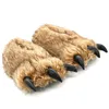 Slippers Animal Bear Claw Slippers for Man Women Funny Chunky Furry Slippers Men Plush Warm Beast Paw Fur Shoes Slides Indoor Flip Flops 230926