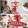 Julekorationer Electric Snow Music Street Lights Iron Decoration Metal Emitting Xmas Outdoor Ornaments 211109 Drop Delivery H OTFIV