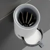 Szczotki toaletowe Uchwyty Guret Silikonowa szczotka do toalety Montowane na ścianie narzędzia do czyszczenia wkładu płyn bez martwych zakrętów szczotka toaletowa domowe akcesoria łazienkowe