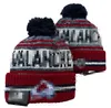 Colorado Beanie Avalanche Beanies North American Hockey Ball Team Side Patch Winter Wool Sport Knit Hat Skull Caps