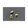 Ohrringrückseite Gold/Silber Metall Schmetterling Ohrstecker Stopper Schriftrollen Post Schmuckzubehör Ohrstöpsel 100 Stück/50 Paar Drop Delivery Component Dhb5F