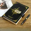 Notepads Password Notes Diary Book with Lock Boys Simple Art Retro Girls Private PUP Leather Face Secret for 230926