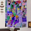 Tapestries heminredning främmande tapestry kawaii rum dekor anime tecknad illustration hippie konst svamp ögon vägg hängande tapisserier tonåring sovsal 230926
