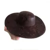 Articoli per feste Halloween Cappello a tricorno pirata invecchiato marrone Mascherata Uomo Donna Accessori per costumi in ecopelle Cappelli