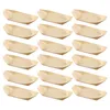 Disposable Dinnerware 150 Pcs Sushi Wooden Boat Containers Tray Japanese Style Tableware Flatware Ship Board Child Snack Kids