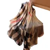 Top quality Square Scarf Oversize Classic Check Shawls Scarves For Men and Women Kerchiefs Gold silver thread plaid Shawl Multicol221Y