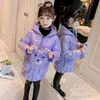 Down Coat 4-12 ans filles manteau mode longues doudounes pour filles hiver épais chaud Parkas Snowsuit mignon ours à capuche vêtements d'extérieur pour enfants 230926