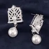 Baumelnde Ohrringe Uilz Koreanische Mode Elegante Runde Reine Liebe Imitation Perlen Perle Tropfen Für Frauen Braut Hochzeit Schmuck Großhandel