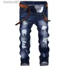 Jeans pour hommes Jeans hommes Jeans déchiré Denim pantalon hommes haute qualité droite s nouvelle marque célèbre moto Jeans grande taille L230926