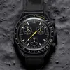 Bioceramic Moonswatch Quarz Chronograph Mens Watch Mission to Mercury 42mm Nylon Watch James Montre de Luxe Limited Edition Master