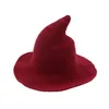 Cappelli a tesa larga FUFUCAILLM 2021 moderno cappello da strega di Halloween moda cappelli stile Fedora e borsalino in lana per ragazza adulta Party2496