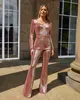 Women's Jumpsuits Rompers Jumpsuit Women New Fashion Sexy Long Sleeve Sequin Belt Mopping Jumpsuit Elegant Women's Overalls One Piece Bodysuits Jumpsuits L230926