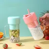 1PC Personal Blender With Straw And Handle Plastic Citrus Juicers Cup For Shakes And Smoothies Juicer Travel Cup And Lid, Heavy-Duty Portable Blender