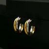 Örhängen Carttiers Designer Luxury Fashion Womentitanium Steel Three Ring Three Color C-formade örhängen High-end nisch Personlighet Cirkulära örhängen