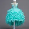 Girl's Dresses Embroidery Baby Girls Princess Flower Wedding Christmas Party Tutu Dress Children Kids Elegant Vestidos for 3-15Years Teenager 230925