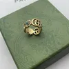 Bague de créateur motif de fleur d'or amour bagues de luxe bleu diamant mode femmes bijoux hommes brillant ne se fanent jamais pas allergique taille259a