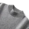 Maglioni da uomo Autunno/Inverno Pura lana Abbigliamento resistente al freddo Girocollo Tinta unita Pullover Maglione traspirante alla moda