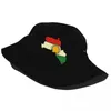 Basker kurdistan flagga hink hattar för kvinnor sommaren yrke solen floppy hat mode uv skydd fiske fiskare ispoti cap
