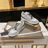 The Latest Women's Designer Down Feather Casual Shoes Reflective Cowhide Plaid C C Shoes with Thick Soled Inner Elevating LACES White