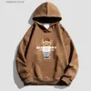 Heren Hoodies Sweatshirts Luxe Designer Hoodies Dames Sweatshirt Cartoon Beer Letter Bedrukt Fleece Losse Trui Mode Vrouwelijke Kleding T230926