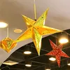 Christmas Decoration Stereo Laser Star Paper Pendant Home Party Festival Ceiling Hanging Ornament For Bars Kindergartens Mall Site Layout