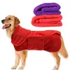 Dog Collars Pet Bathrobe Bath Towel Super Absorbent Cat Wrapping Quick Drying Fiber Supplies