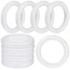 Decorative Flowers 10 Pcs Ring Kids Foam Wreath Rings Small Painting Supplies Round White Large Child