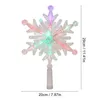 Juldekorationer Snöflinga Tree Topper Light Glitter Ornament Night Projector Holiday Decoration