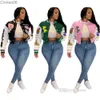 Designer Varsity Jacket Dames Herfst Mode Brief Gedrukt Bomberjacks met lange mouwen Streetwear Korte honkbaljas Outfits