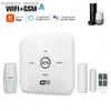 أنظمة الإنذار Tuya WiFi GSM Home Security Alarm System PIR REMOTE REVENT 100-240V نظام إنذار يعمل مع Alexa Assistant YQ230926