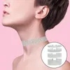 Collier ras du cou 4 pièces, couches transparentes et brillantes, strass de luxe, large, scintillant, épais, fête, bal, hommes, amoureux, filles