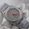 Whole Grey Mens Watches Luxusuhr Titanium STEL STRAP Tourbillon Dial Automatische UHR Mechanical Glass Dom 41 mm WristWatch190R