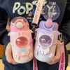 Water Bottles Cute Bottle For Girls Kawaii Ins Wind Plastic Cup With Rope Can Hold 700ML Bounce Cover Waterbottle Straw283G