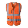 Other Men Woman High visibility safety vest work vest workwear safety red reflective vest construction vest with 230925