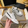 The Latest Women's Designer Down Feather Casual Shoes Reflective Cowhide Plaid C C Shoes with Thick Soled Inner Elevating LACES White