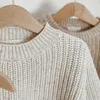 Barboteuses enfants hiver pull vêtements coton tricoté enfants Sweatersuit décontracté gros câble tricot bébé 230925