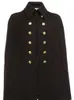 Heren wollen jas zwart dubbele rij knopen mode persoonlijkheid mouwloze mantel trend groot eenvoudig retro vrije tijd