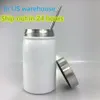 US Entrepôt 500 ml Sublimation Mason Jar Tasses Tasse à café en acier inoxydable Portable Isolation thermique Tumbler Bouteille anti-poussière avec M264G