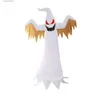 Party Decoration 240cm Halloween Inflatable Ghost with Rotating Flame Light Horror Halloween Decoration for Home Outdoor Yard Glowing Ghost Props T230926