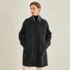 Manteau Double en laine pour hommes, fait à la main, gris coco, femme, petit