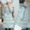 Women's Down Parkas Down Parka Super Long Jacket Female Knee Winter Jacket Woman With Thick Black Coat In Winter Abrigo De Mujer 230925