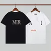 2023 Amir New Men's Casual Fashion Slim Tide Men's Tide Printed Double Garn kortärmad t-shirt Amirilied