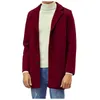 Manteau en laine pour hommes, manteau Simple, couleur unie, dessus chaud, Slim, Type veste, ceinture, grande taille, coupe-vent, automne et hiver