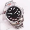 Relógio st9 mostrador preto 40mm 2022 movimento mecânico mostrador de aço inoxidável 904l relógios da moda339e