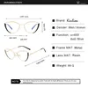 Montature per occhiali da sole Occhiali da donna in metallo anti luce blu Cat Eye Occhiali da vista vintage trasparenti con prescrizione per computer